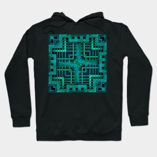 BRIGHT SQUARE art deco repeating pattern and geometric design Hoodie